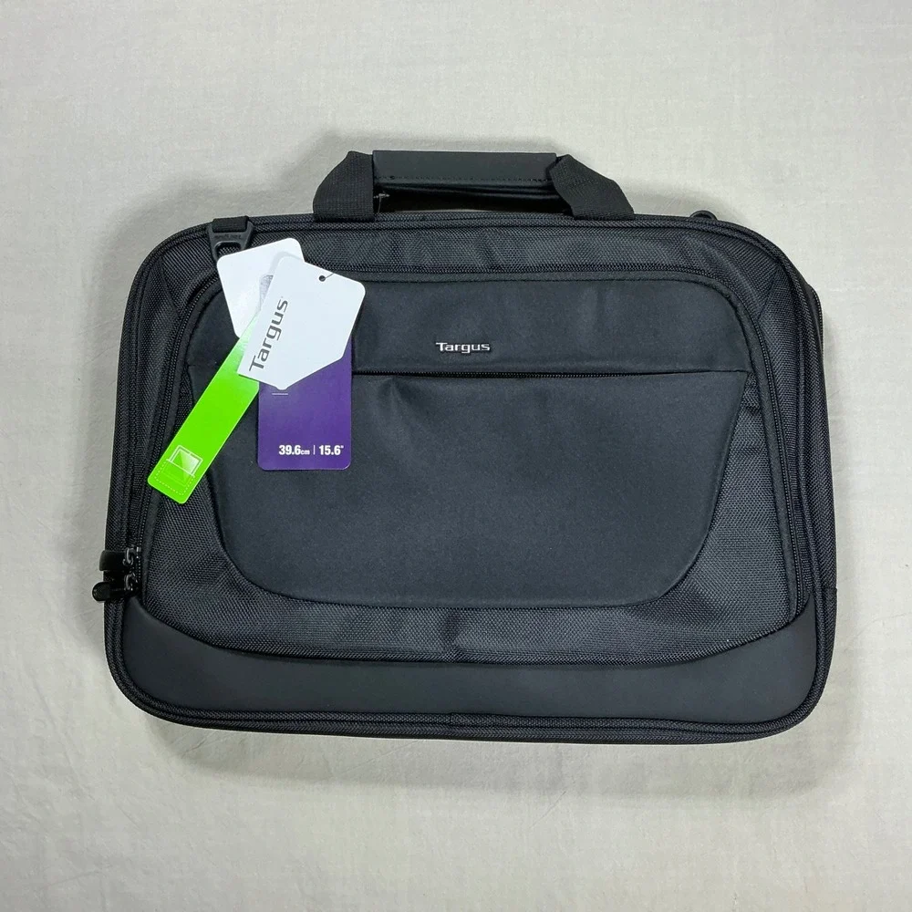 Targus 15.6 Laptop Briefcase Messenger Bag Black TBT053 Business Travel NEW